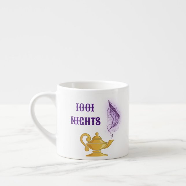 100 und 1 Nacht Aladdin Genie Lampe Espressotasse (Links)