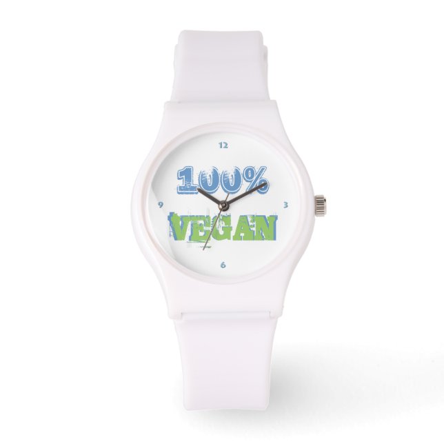 100% VEGAN -.- Armbanduhr -..- (Vorderseite)