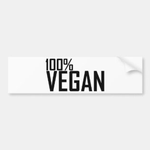 100% vegan autoaufkleber