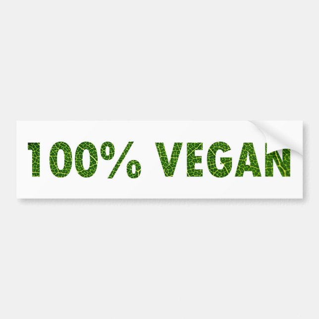 100% vegan autoaufkleber (Vorne)