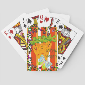 100% Vegan beim Kartenspielen von Deck Carrots Pea Spielkarten