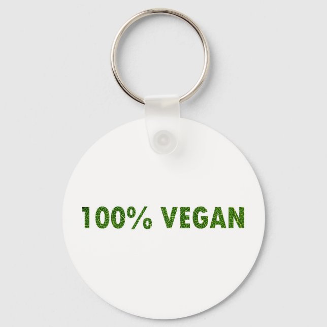 100 % Vegan Schlüsselanhänger (Vorderseite)