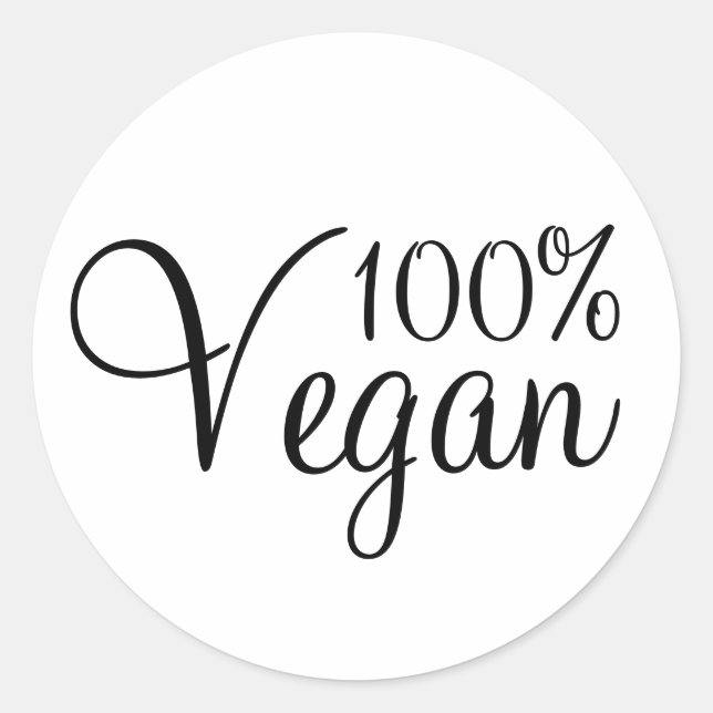 100 % Veganer Aufkleber (Vorderseite)