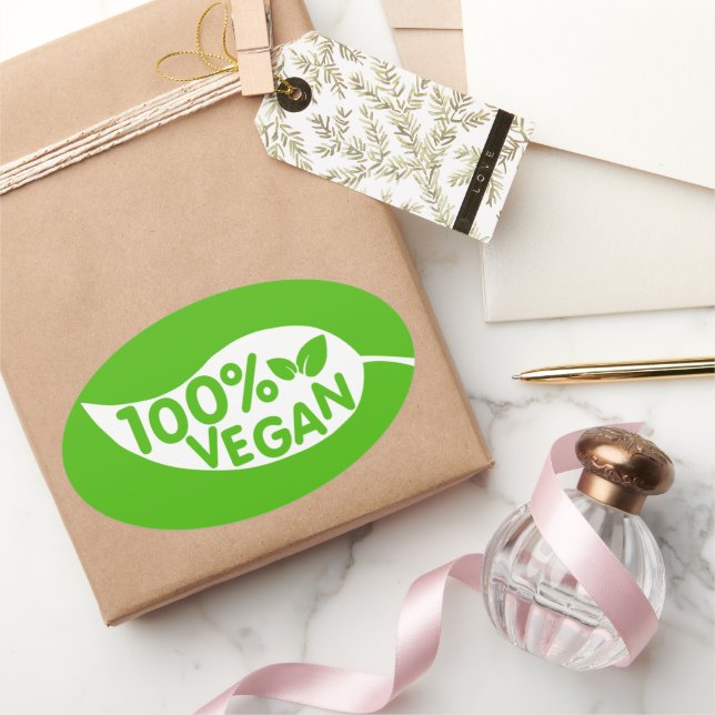 100% végétalien Étiquette culinaire (Cadeaux)