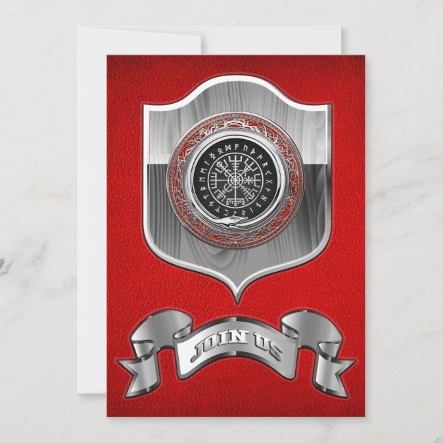 [100] Vegvisir - Viking Silver Magic Runic Compass (Vorderseite)