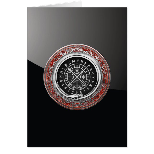 [100] Vegvisir - Viking Silver Magic Runic Compass (Vorne)