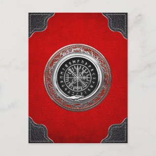 [100] Vegvisir - Viking Silver Magic Runic Compass Postkarte