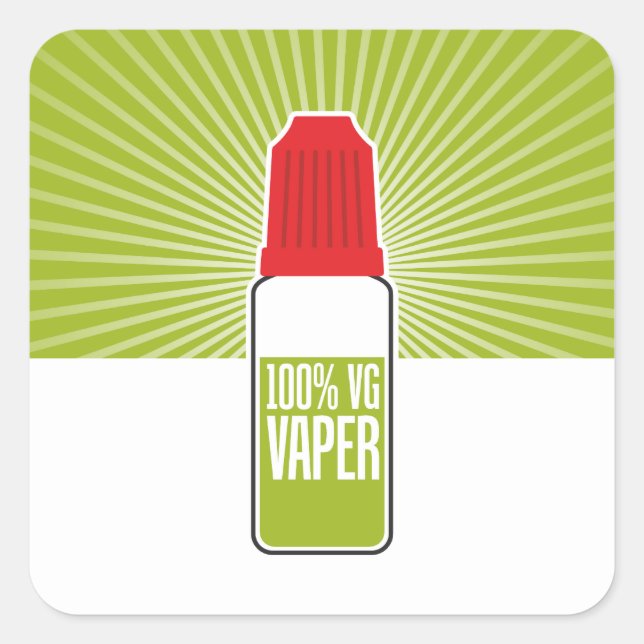 100 % VG QUADRATISCHER AUFKLEBER (Vorderseite)