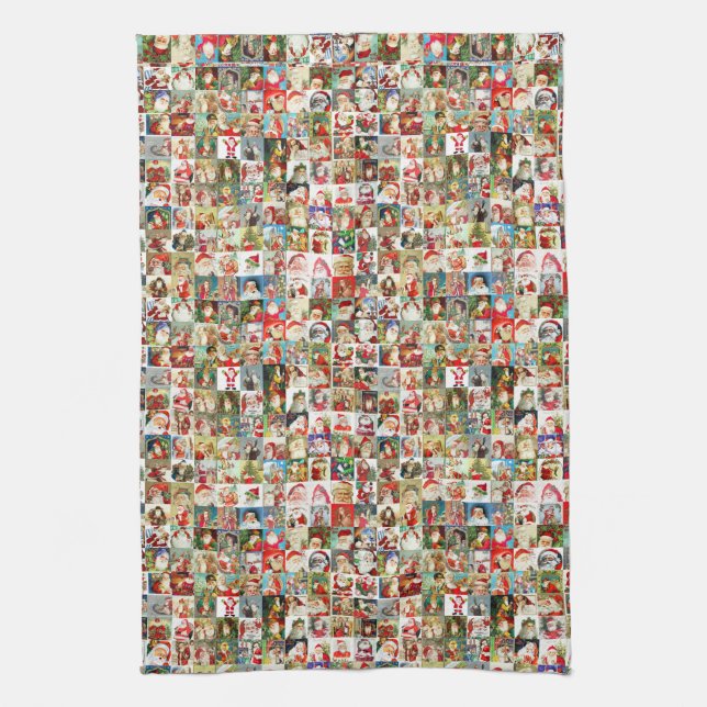 100 Vintag Santas Geschirrtuch (Vertikal)