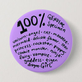 100 % wahre Girl-Taste Button