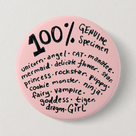 100 % wahre Girl-Taste Button