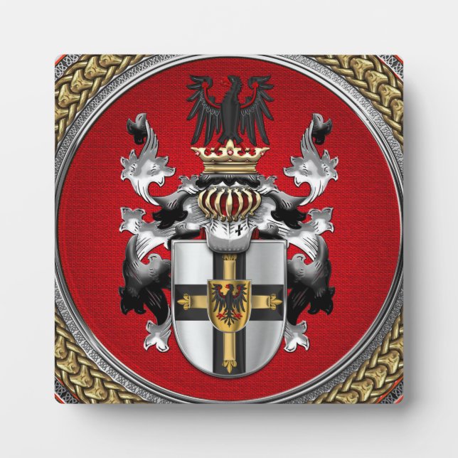 [100] Wappen-Teutonenkappe Fotoplatte (Vorderseite)
