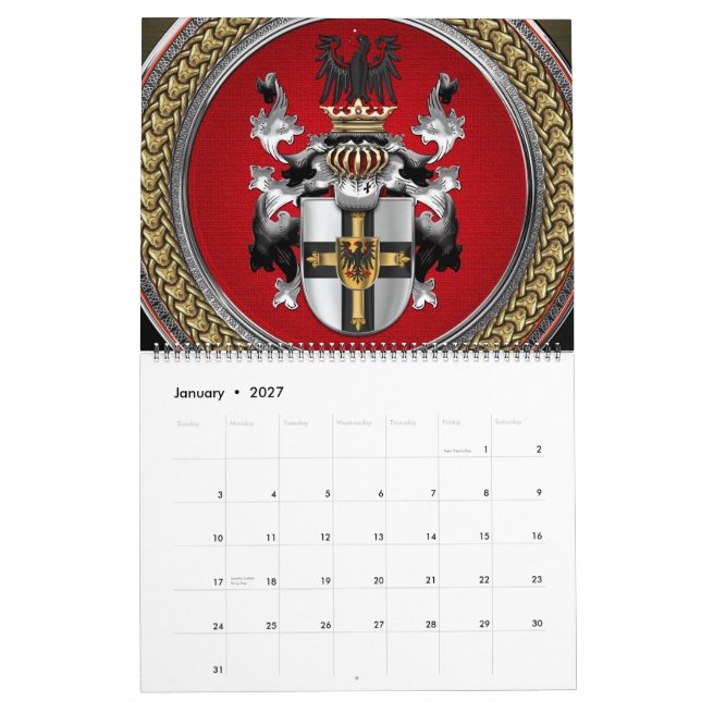 [100] Wappen-Teutonenkappe Kalender (Jan 2027)