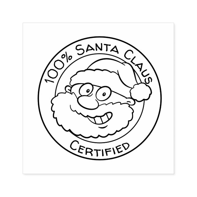 100% Weihnachtsmann zertifiziert Niedlichen Cartoo Gummistempel (Prägung)