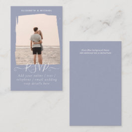 100 x Minimalistisches FOTO - RSVP-Details online Visitenkarte