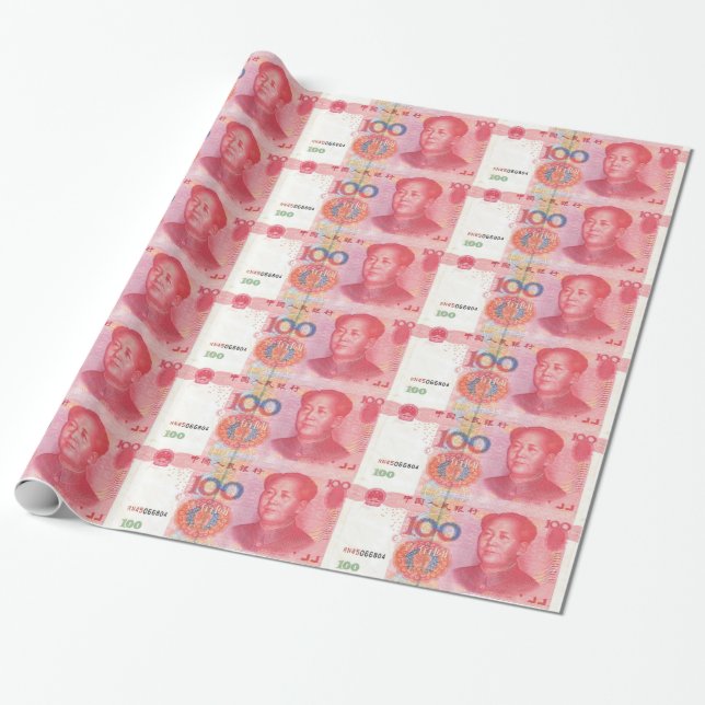 100 Yuan chinesisches Geld-Packpapier Geschenkpapier (Ungerollt)