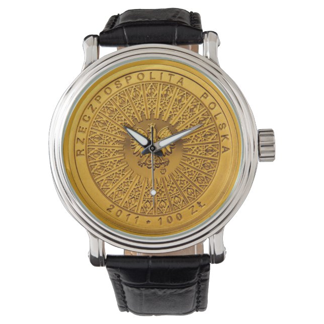 100 Zł Polnischer Münzfernseher Armbanduhr (Vorderseite)