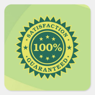 100% Zufriedenheit Garantierte Aufkleber
