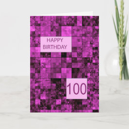 100e Anniversaire Carte Motif rose