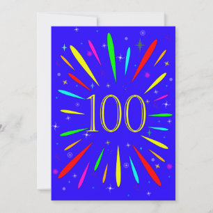100e anniversaire de fête Invitation Explosion