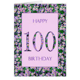 100e anniversaire de marguerites violettes