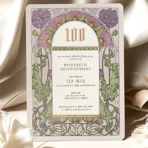 100e anniversaire Invitation Art Nouveau par Mucha