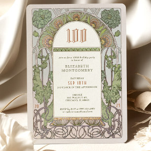 100e anniversaire Invitation Art Nouveau par Mucha
