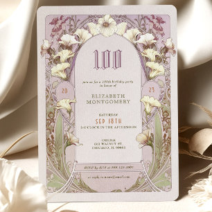 100e anniversaire Invitation Art Nouveau par Mucha
