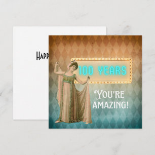 100e Anniversaire Vintage Singer Carte d'anniversa