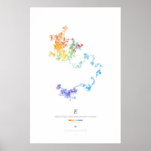 100k-Stellen der Erdős-Borwein-Konstante (hell) Poster