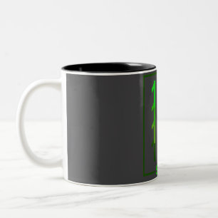100m Sprint Track & Field Athlet Green Zweifarbige Tasse