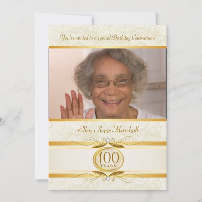 100th anniversaire - invitation ene ivoire de (Devant)