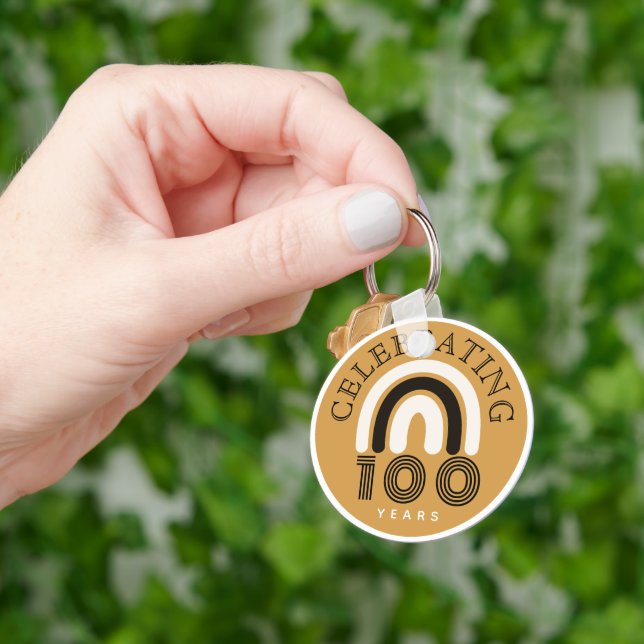 100th Anniversary Modern Design Schlüsselanhänger (Hand)