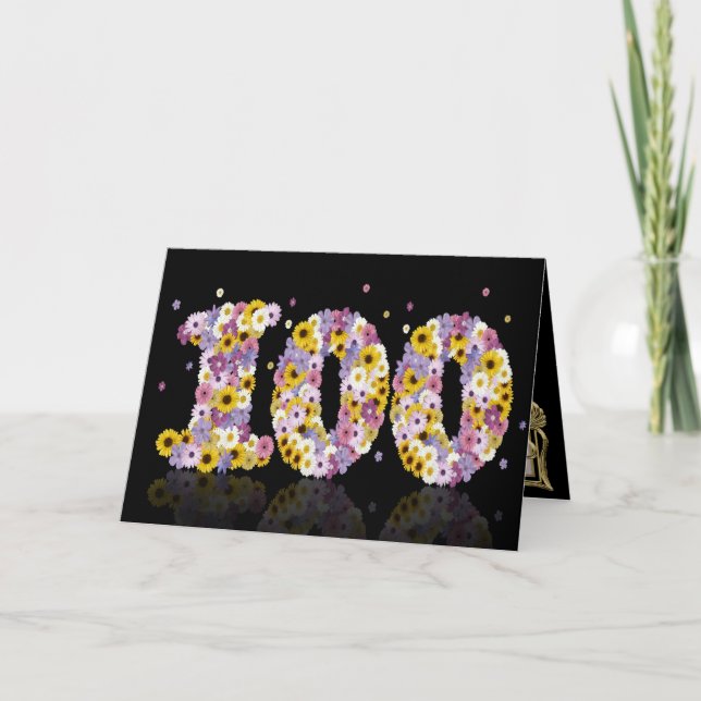 100th carte d'anniversaire avec les lettres (Devant)