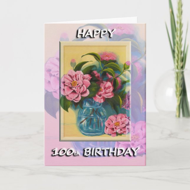 100th carte de voeux heureuse d'anniversaire (Devant)