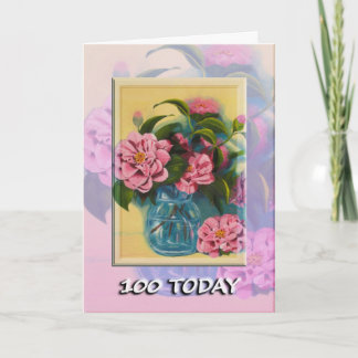 100th carte de voeux heureuse d'anniversaire