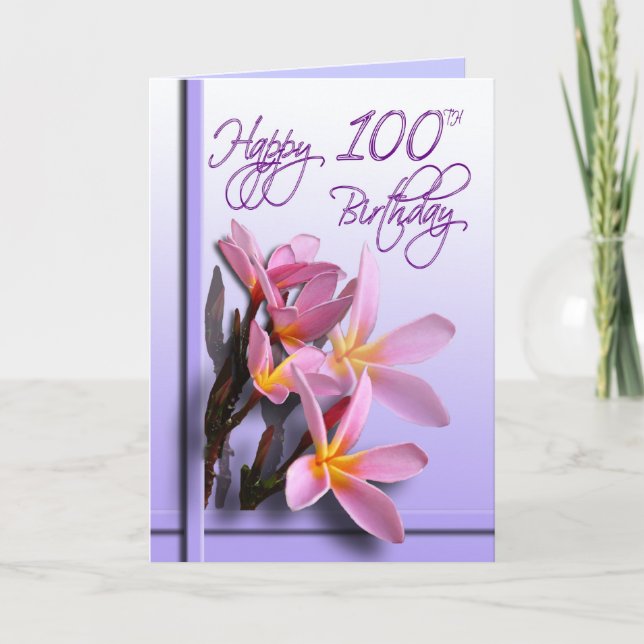 100th carte florale de félicitations (Devant)