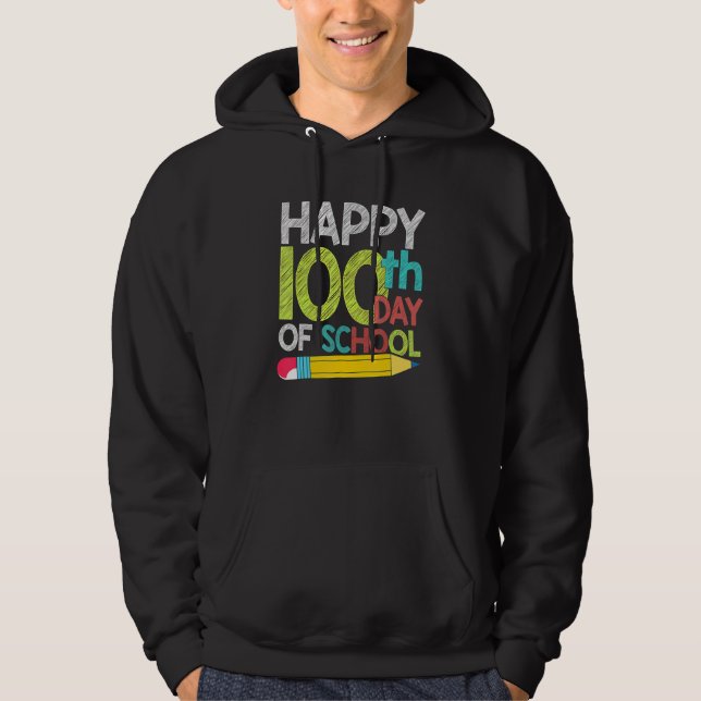 100th Day Gift Student Kids Happy 100 Days Of Scho Hoodie (Vorderseite)