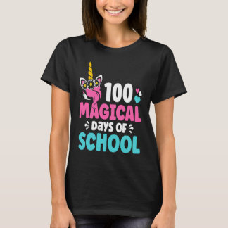 100th Day of Kindergarten For Girls 100 Magical Da T-Shirt