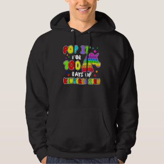 100th Day Of School 100 Days Of Kindergarten Unico Hoodie