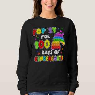 100th Day Of School 100 Days Of Kindergarten Unico Sweatshirt