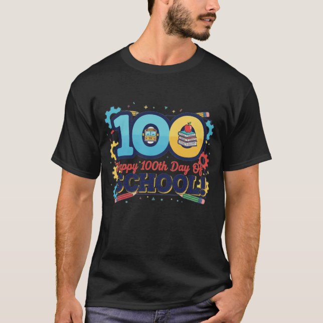 100th Day of School – 100 Days Smarter Celebration T-Shirt (Vorderseite)