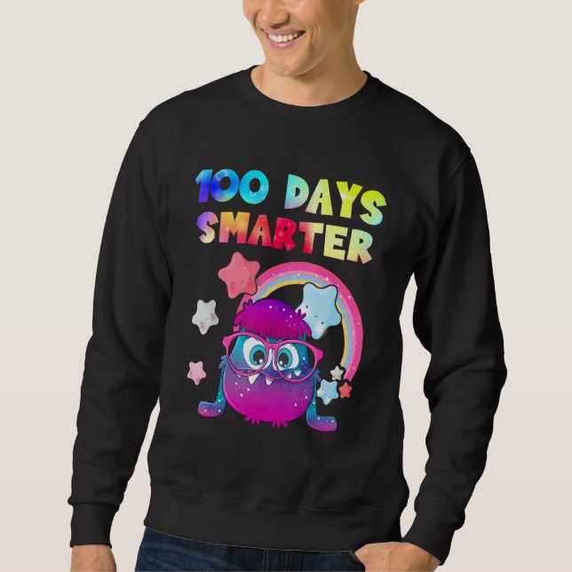 100th Day of School 100 days smarter cute Monster Sweatshirt (Vorderseite)
