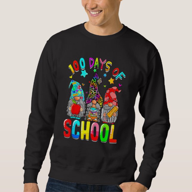 100th Day Of School Gnomes Teacher Student 100 Day Sweatshirt (Vorderseite)