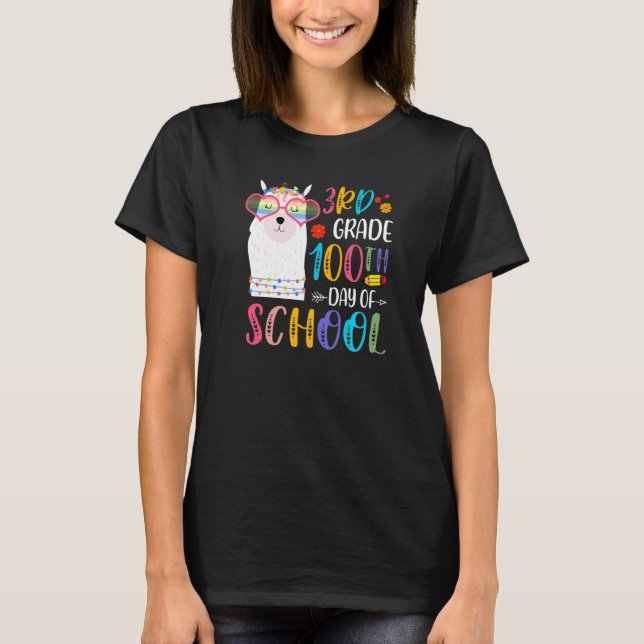100th day of School No Prob Llama 100 Days Of 3rd  T-Shirt (Vorderseite)