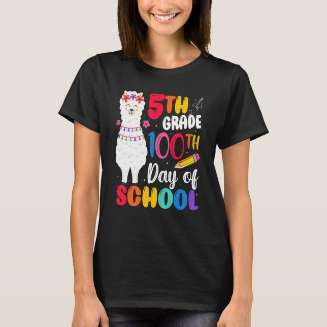 100th day of school No Prob Llama Happy 100th day  T-Shirt (Vorderseite)