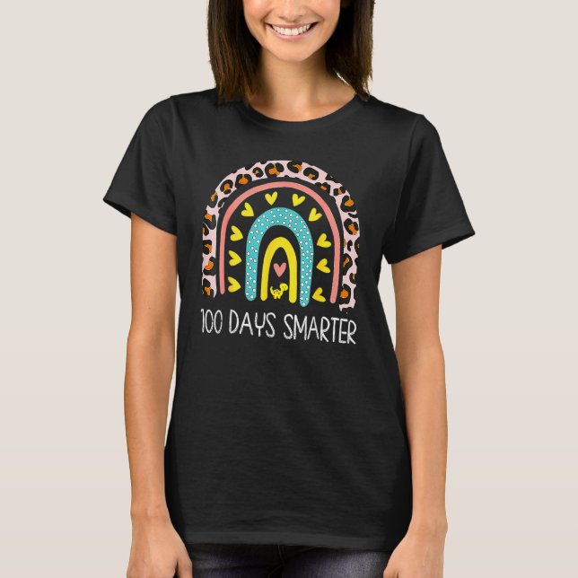100th Day Of School Teacher 100 Days Smarter Boho  T-Shirt (Vorderseite)