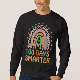 100th Day of School Teacher  100 Days Smarter Rain Sweatshirt
