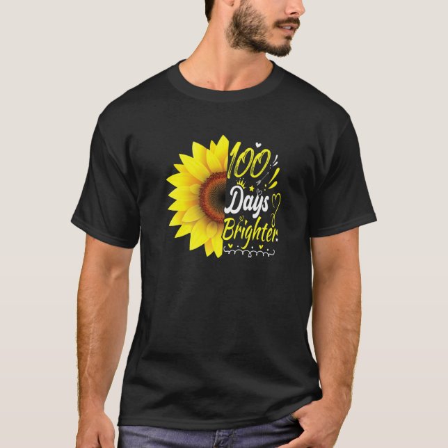 100th Day of School Teacher Sunflower Lovers for W T-Shirt (Vorderseite)