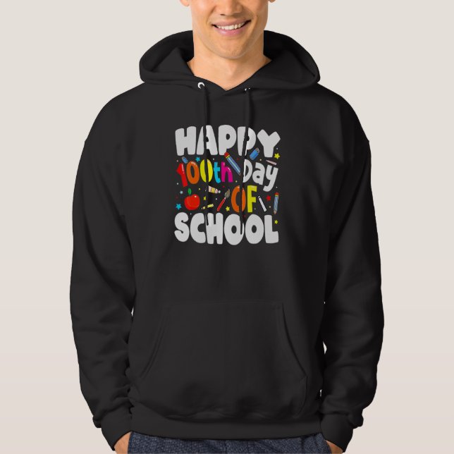 100th Day Of School Teachers Costume 100 Days Stud Hoodie (Vorderseite)